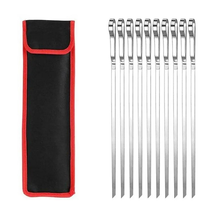 Набір шампурів 10 шт у чохлі, нержавіюча сталь GRILLI