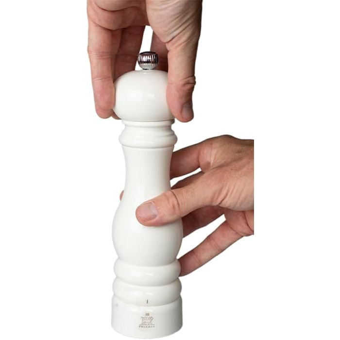 Соляний млин Paris u'Select 22 см - ParisRama - 6 попередньо встановлених помелів - Виготовлений з деревини, сертифікованої PEFC - Французькі ноу-хау - Лакований слоновою кісткою