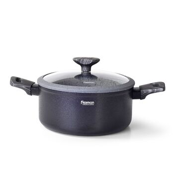 Кастрюля со стеклянной крышкой 24 см 4,7 л CHARM STONE Fissman