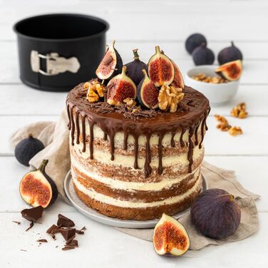 Форма для випічки Zenker 7520 Panettone, пружинна форма з антипригарним покриттям, сковорода чорного кольору для невеликих тортів (форма для торта прибл. Ø185x100 мм), кількість