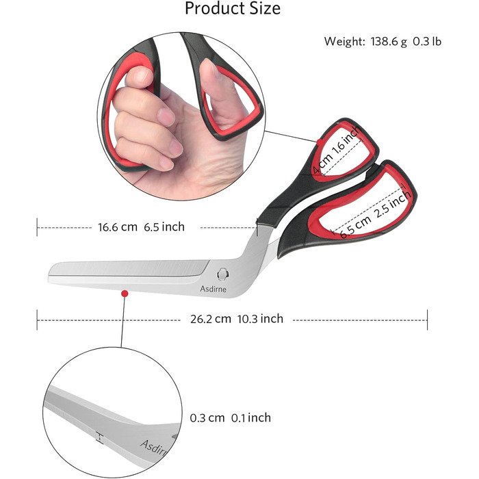 Ножиці для піци 26,2 см Asdirne