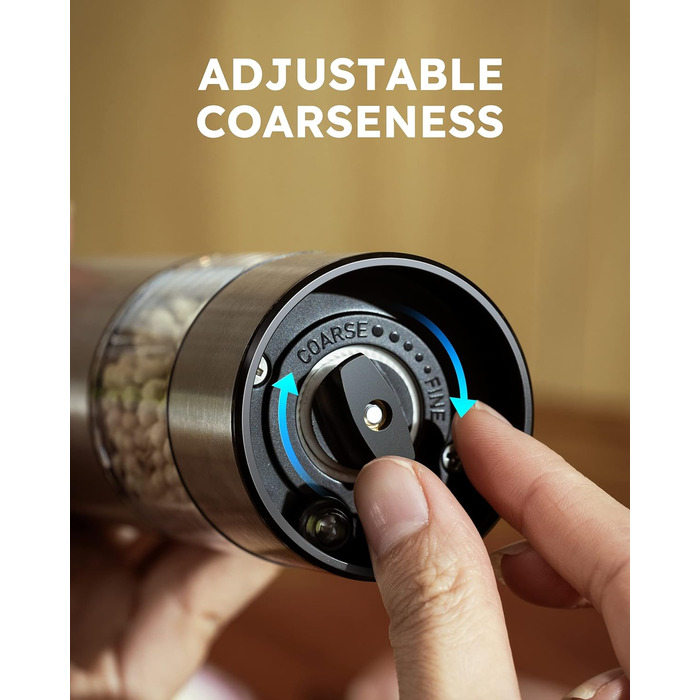 Млин для солі та перцю електричний з підзарядкою від USB, набір 2 предмети, металік FORLIM