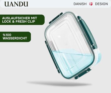 Набір банок для зберігання uandu Lock & Fresh з 16 упаковок, контейнери для зберігання харчових продуктів з кришками для харчових продуктів, мікрохвильова піч і морозильна камера, банки для зберігання з кришками, ящик для зберігання кухня, банки для збері