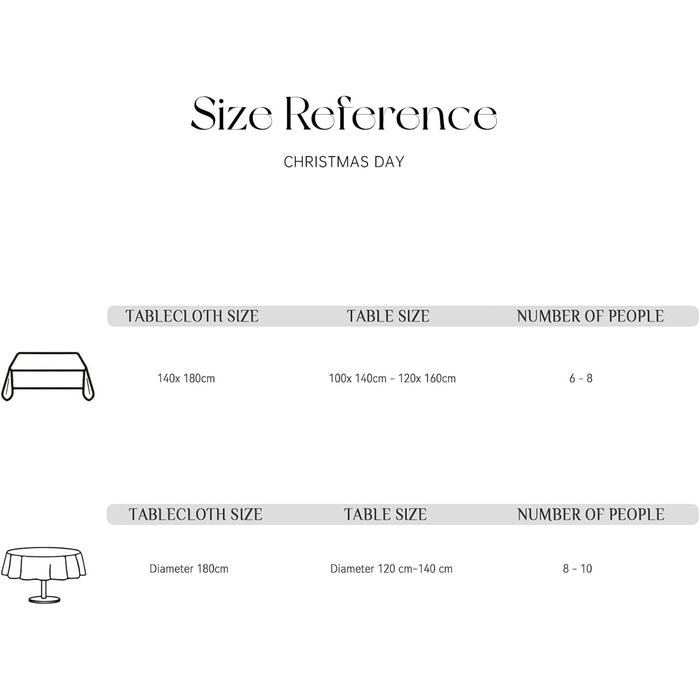 Скатертина для столу, 140 x 180 см, різдвяна червона DBAILY