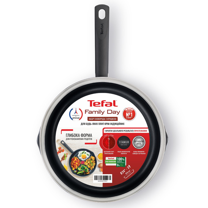Tefal Сковорода с крышкой для Дня семьи 24 см