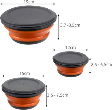 Складана кругла миска 3 шт Ruhhy