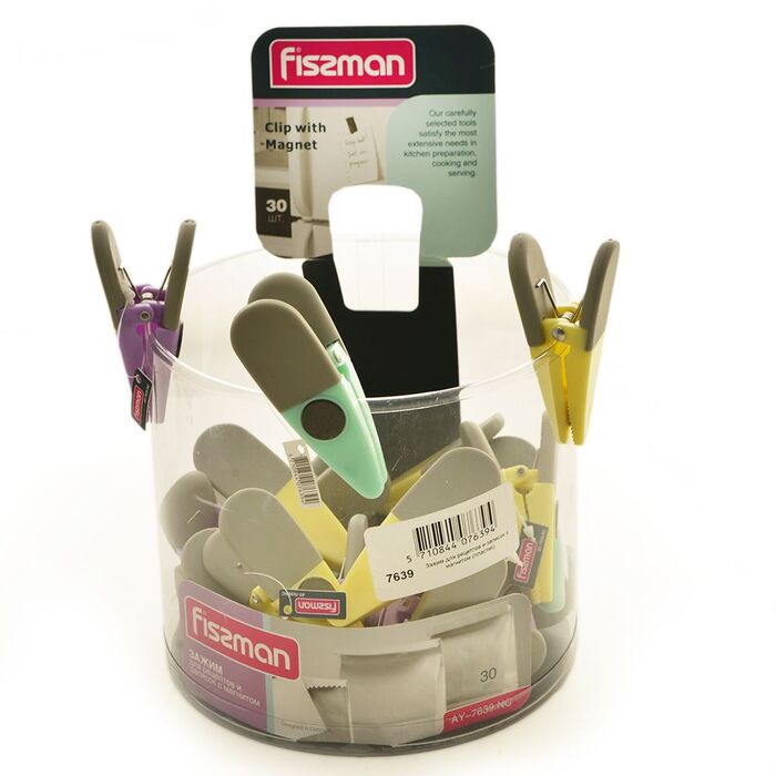 Зажим для рецептов и записок с магнитом Fissman (7639)