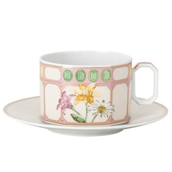 Чашка для чаю 0,26 л з блюдцем, Зефір IDYLLIA Swarovski x Rosenthal