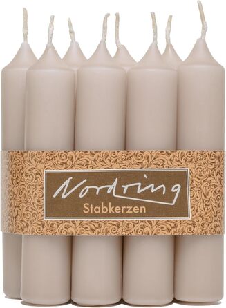 Набір з 8 конічних свічок 2,2 x 11 см, пісочний Nordring