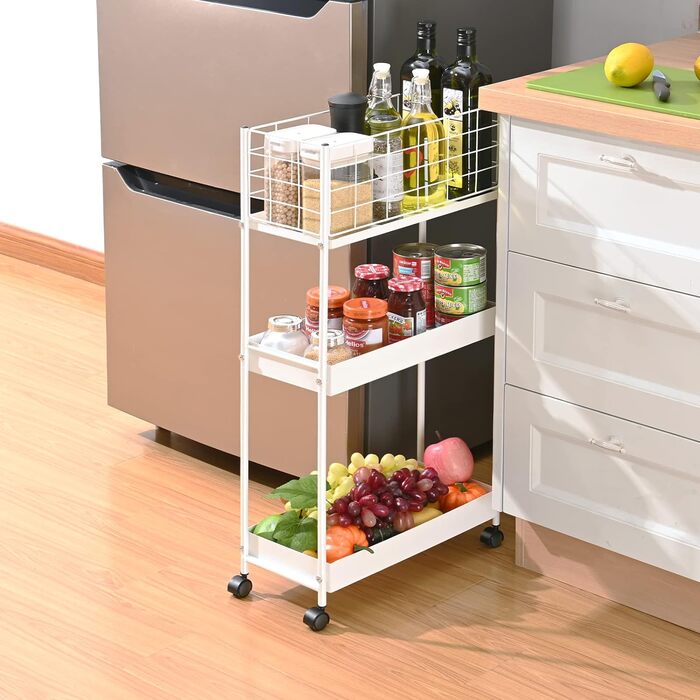 Кухонная тележка с 3 уровнями 19 x 42,4 x 79,2 см APEXCHASER