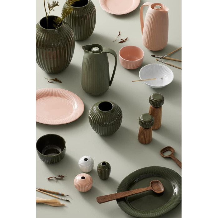 Мініатюрні вази Khler 3 шт. Датський дизайн Hammershøi ручної роботи, (білий/рожевий/зелений)