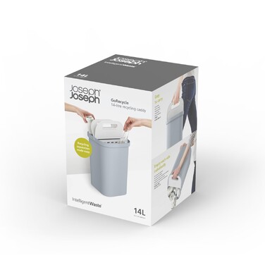 Відро для сміття 14 л сіро-блакитне GoRecycle Joseph Joseph