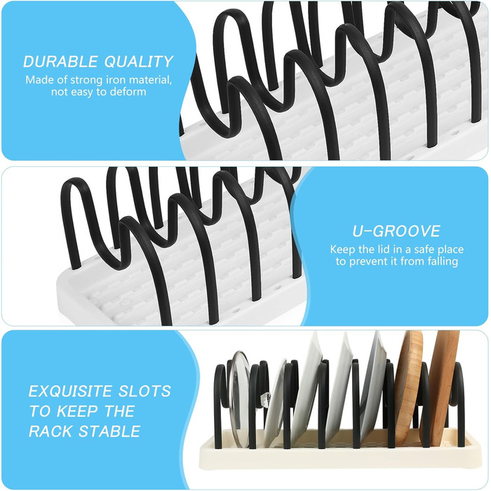 Тримач для кришок каструль, тарілок та дощок обробних QJKEJI