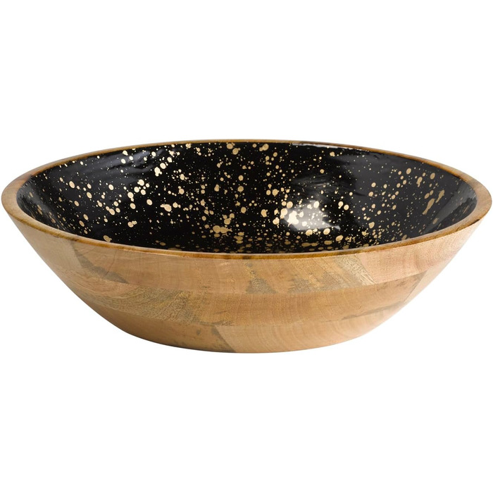 Піднос/тарілка Манго, дерево манго, внутрішнє покриття епоксидною смолою, Ø 35,5 см Ø 35,5 см, висота 2,5 см (Зоряне небо, Ø 37 см, висота 9 см), 1058