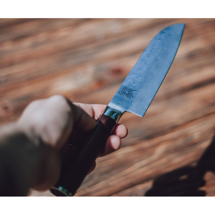 Ніж із дамаської сталі 17 см Santoku professional GRILLI