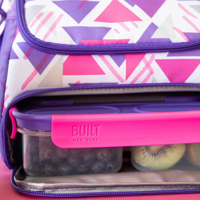 Ланч-бокс Built Active зі столовими приладами, тризонний, 23,5 х 17 см, 1050 мл