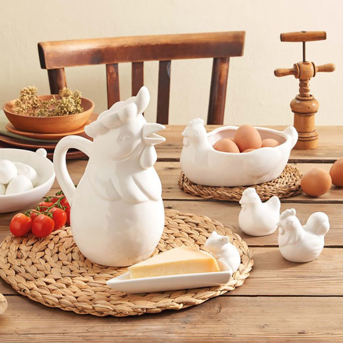 Миска для яиц La Porcellana Bianca FATTORIA, 'курица', фарфор, 21,5 х 14 х 11 см
