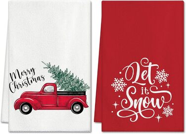 Набір з 2 різдвяних кухонних рушників 45 x 65 см, набір H Ohok
