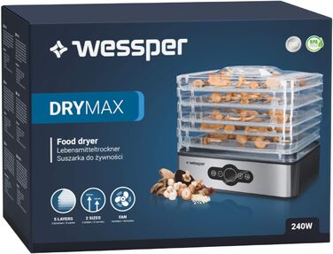 Дегідратор на 5 полиць, 240 Вт Wessper
