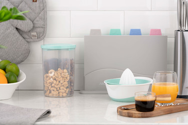 ARDESTO Контейнер для сипучих Fresh 3 в 1, 3 х 0,75 л, тіффані, пластик