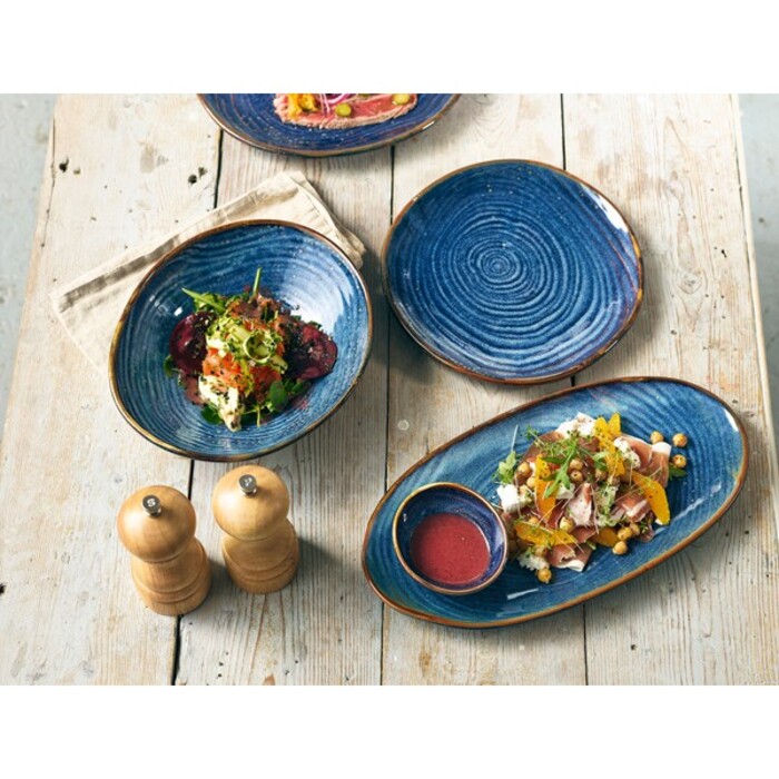 Тарілка плоска 21 см, синя, Organic, Genware