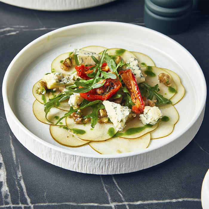 Тарілка презентаційна 20*3 см із вертикальним бортом, Incise Porcelain Lucine, GenWare