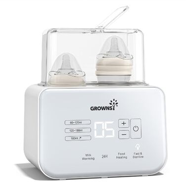 Підігрівач дитячих пляшечок 8 в 1 кремово-білий GROWNSY