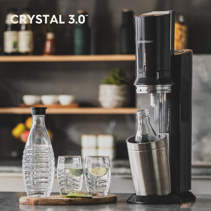 Набір для газування води, 3 предмети, чорний Crystal 3.0 SodaStream