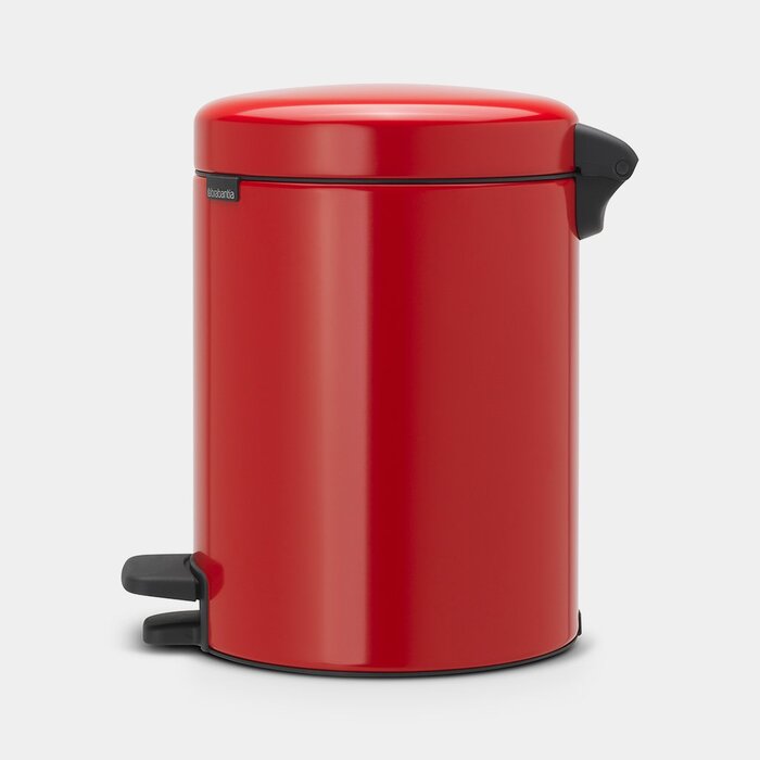 Сміттєвий бак з педаллю 5л безшумний червоний NewIcon Brabantia