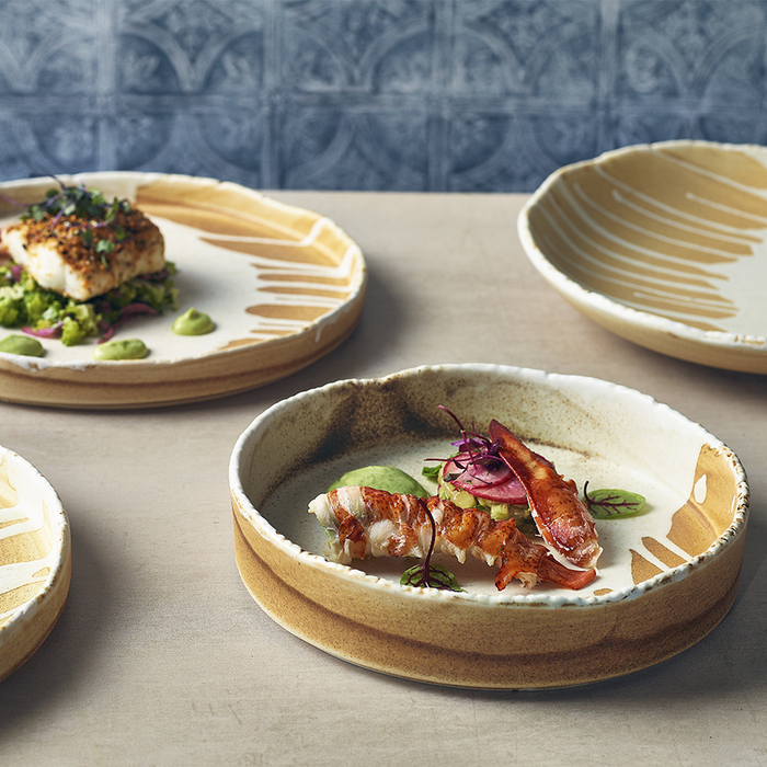 Миска плоская круглая 20.5 см, 820 мл, Terra Porcelain Roko Sand, GenWare