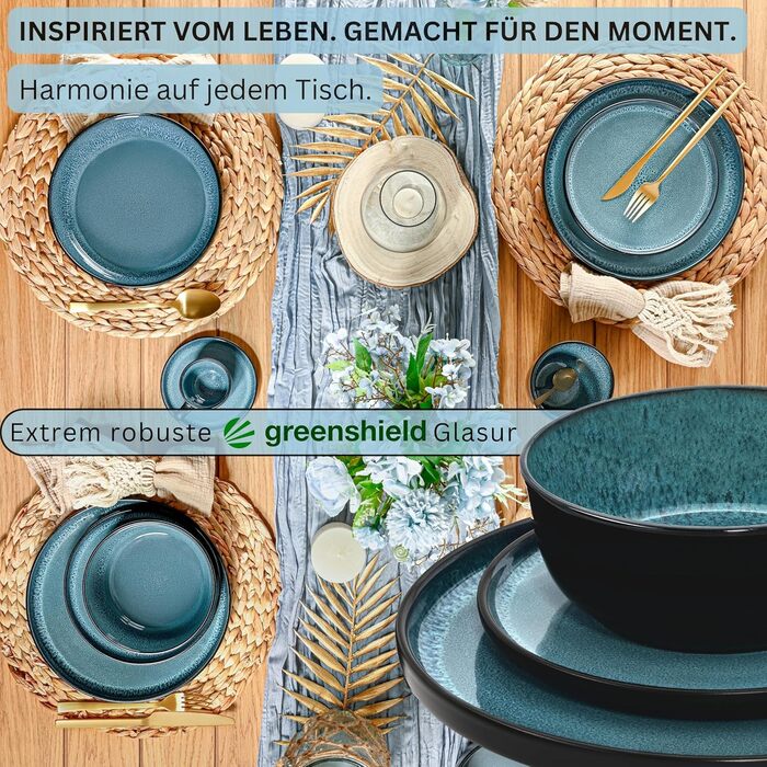 Кам&39яні миски для пасти 6 предметів, набір мисок для пасти на 6 осіб, набір мисок можна мити в посудомийній машині та мікрохвильовій печі, велика багатофункціональна миска темно-сірого кольору 750 мл VALUE COLLECTION (Vigo, набір посуду з 24 предметів)