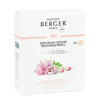 Картридж для дифузора для автівки Maison Berger Paris з ароматом UNDERNEATH THE MAGNOLIAS, 2 шт.