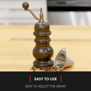 Помел регулюється від дрібного до грубого, Керамічна шліфувальна машина Zassenhaus Зроблено в Німеччині , Ідеально підходить для великих кількостей , Вже попередньо наповнений