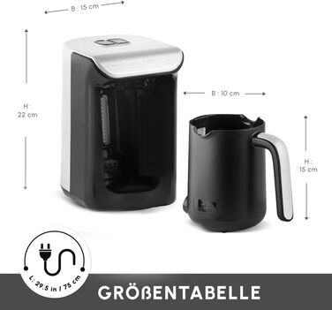 Кавоварка на 5 чашок, 535 Вт, чорно-біла Hatır Köz Karaca