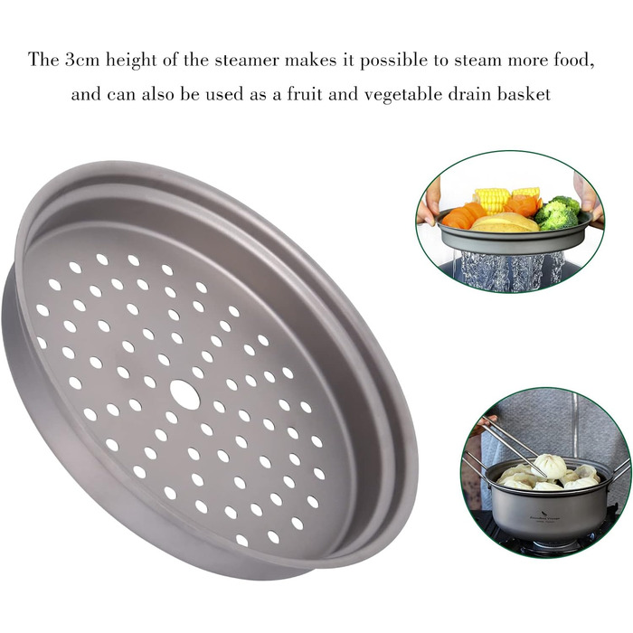 Кемпінг титановий горщик 1800 мл iBasingo