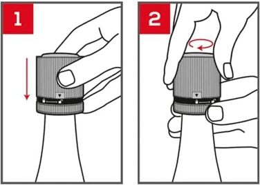 Пробка для шампанского - Для герметичного укупоривания и хранения открытых бутылок игристого вина - Гарантия 5 лет - Подарок вина - (карбон)