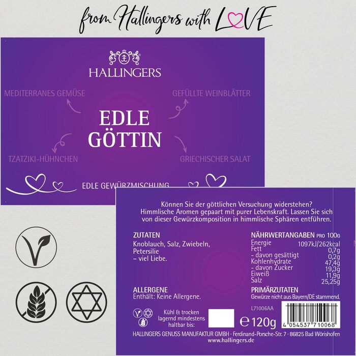 Класичний набір спецій Hallingers - Подарунковий набір спецій ручної роботи, 12 спецій з усього світу (Набір) - Літній подарунок та ідеальний подарунок для барбекю День народження, вітання, новоселення, річниця, безкоштовне Класичні спеції., 12 спецій (73