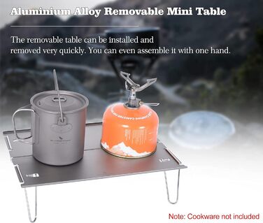 Складаний кемпінговий стіл з алюмінієвого сплаву, сірий Boundless Voyage