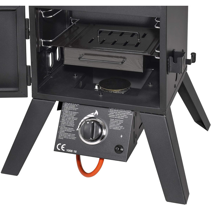 Коптильня з заліза чорний 64 x 50 x 128 см Portland XL El Fuego