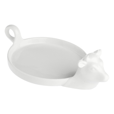 Тарелка сервировочная La Porcellana Bianca FATTORIA, 'корова', фарфор, диам. 16 см