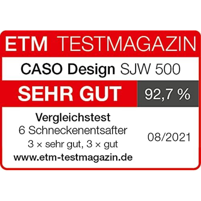 Дизайн повільної соковижималки, результат тесту 'Дуже добре', соковижималка для фруктів, овочів і зелені, великий завантажувальний отвір 75 мм Ø для цілих фруктів, з ситом для соку і сорбету, чорний, нержавіюча сталь, 500 -