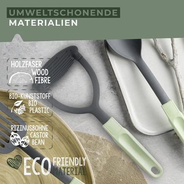 Товкачка для картоплі, сіро-зелена Ecolution Fackelmann