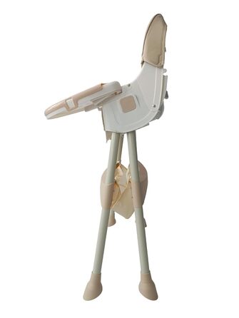 Дитячий стільчик для годування 4 в 1 від 6 місяців з підставкою для ніг бежевий BDW