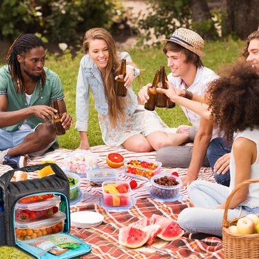 Набір з 8 контейнерів для зберігання харчових продуктів з кришками YASHE