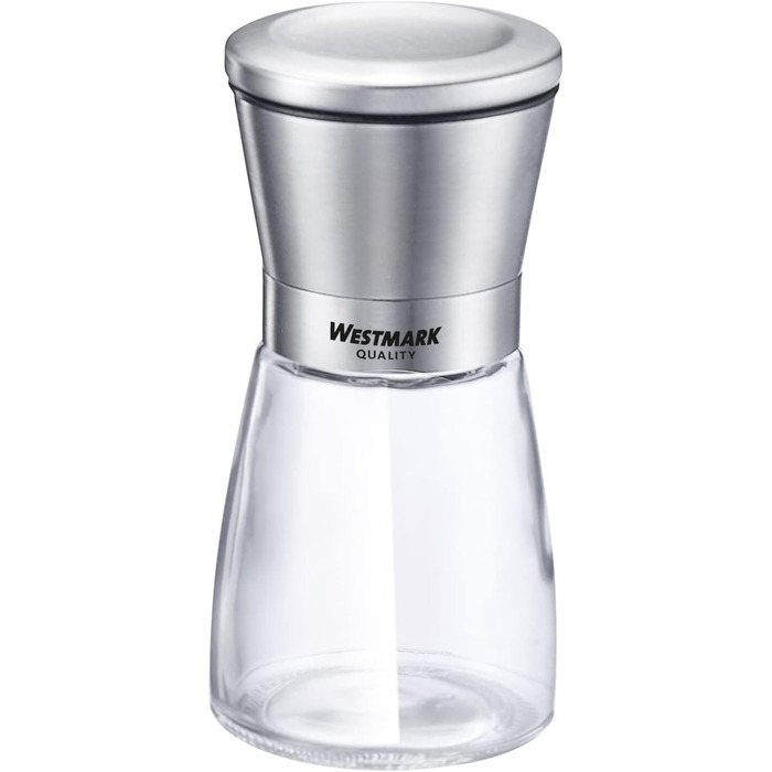 Дисплей Westmark, Вміст 6 дозаторів, Ємність 190 мл кожен, Скло/Нержавіюча сталь/Пластик, Прозорий/Чорний/Сріблястий, 63592611 (млин для спецій, , нержавіюча сталь)
