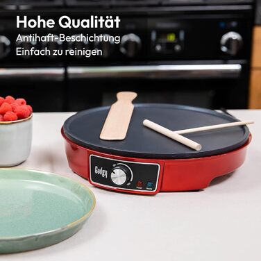 Блинница электрическая 30 см, красная Gadgy