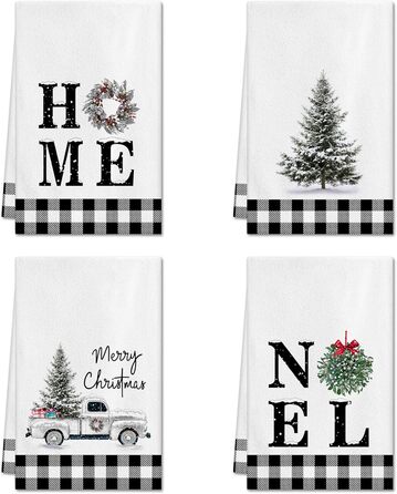 Набір з 4 різдвяних кухонних рушників 45 x 65 см, набір K Ohok
