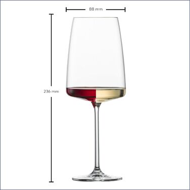 Келих для вина Zwiesel Glass Powerful & Spicy Vivid Senses (набір з 2 шт. ), філігранні келихи для вина, келихи з тритану, які можна мити в посудомийній машині, виготовлені в Німеччині (арт. No 122429) (келих для вина фруктовий і вишуканий (2 шт.))