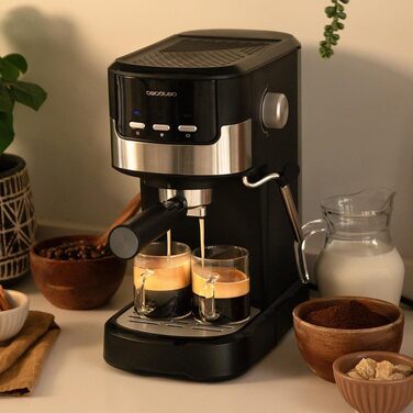 Еспресо-машина 20 бар, 1100 Вт чорна Power Espresso 20 Pecan Cecotec