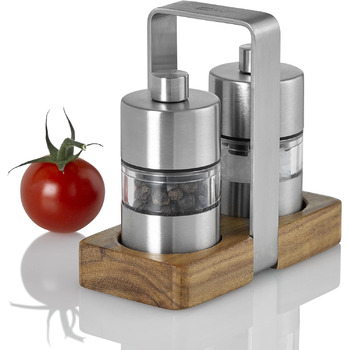 Набір млинів для перцю та солі 6,2 см на підставці, 3 предмети Menage Minimill AdHoc